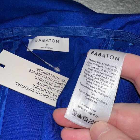 Babaton Aritzia Women’s Ruslan Sheath Dress Royal Blue Size 2 NWT - Picture 8 of 12